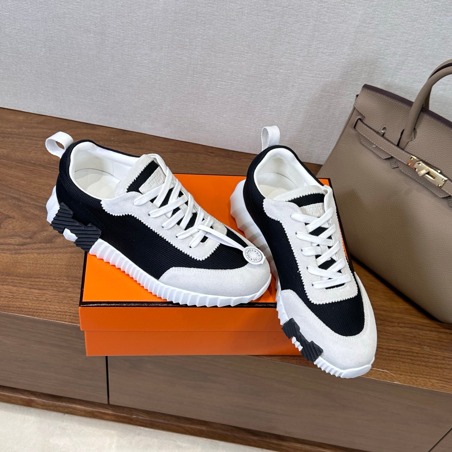 HM 26S Bouncing Sneaker In Black mix Grey Suede 543811