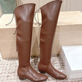 The Row 2025 Over-the-knee Boot Brown Elastic PU Sheepskin 556128