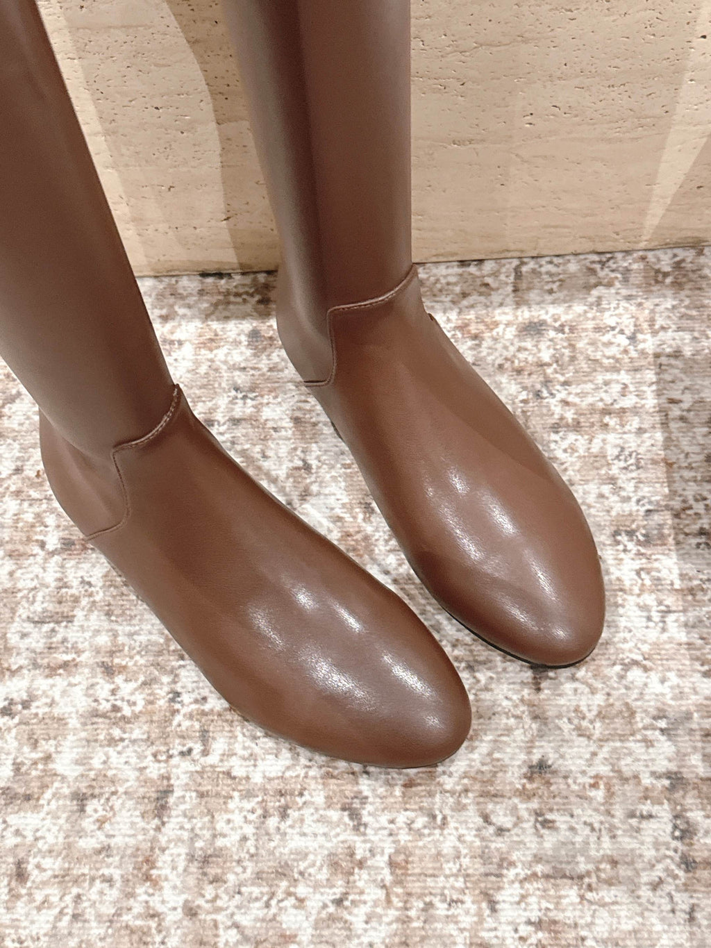 The Row 2025 Over-the-knee Boot Brown Elastic PU Sheepskin 556128