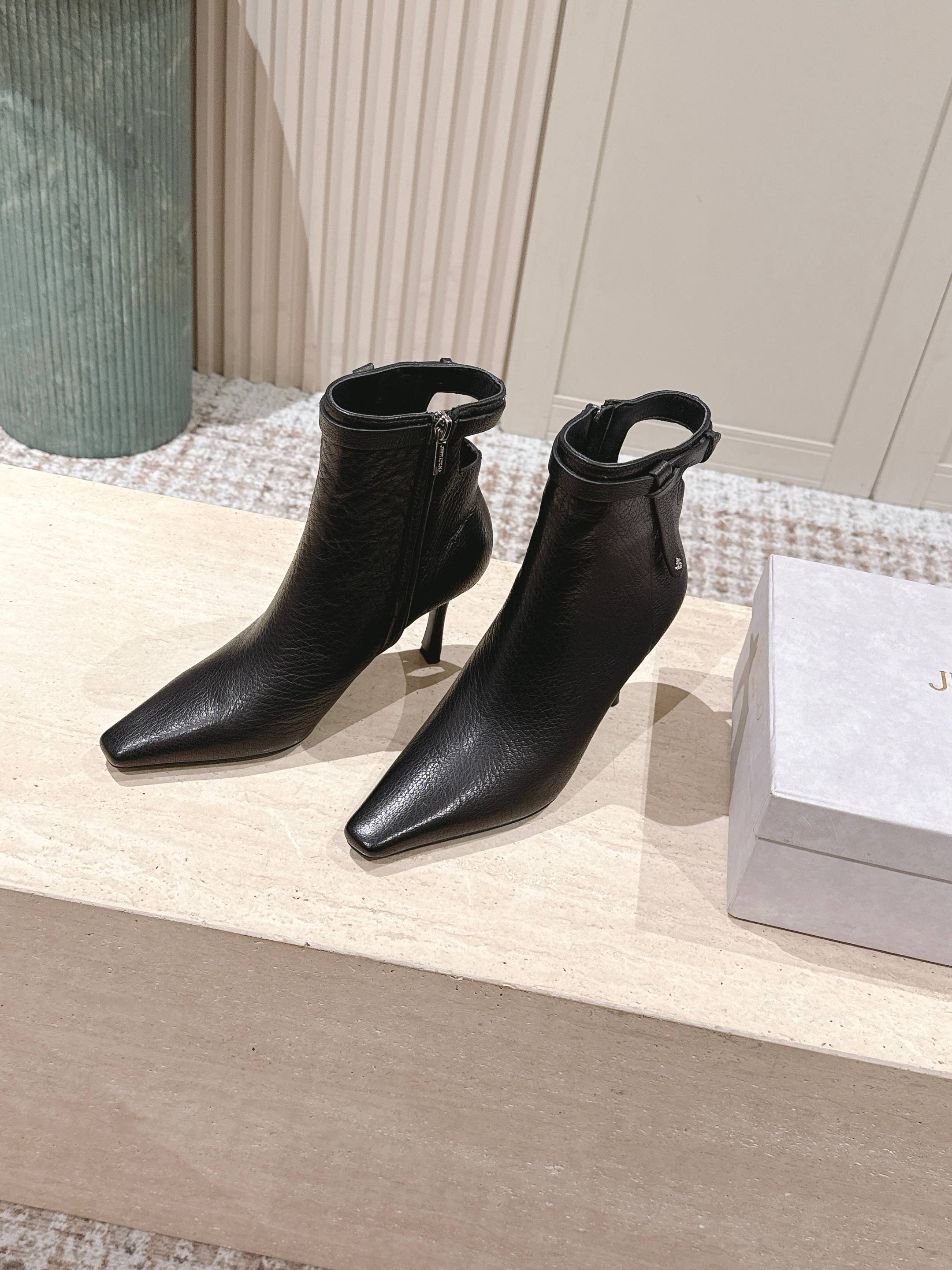 Jimmy Camie Ankle Boot 80 Black Leather 533023