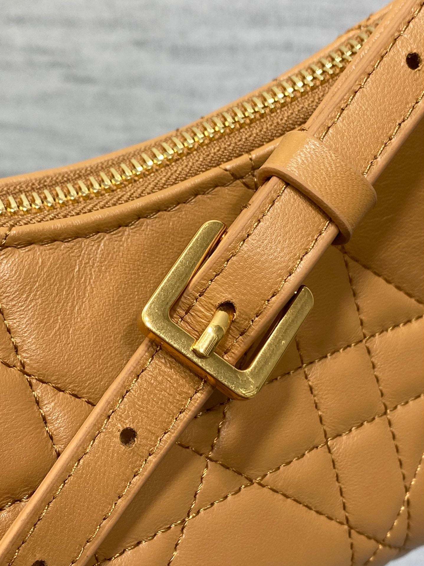 Dior 2025 Miss Caro Bag 18cm Tan Macrocannage Lambskin 272804