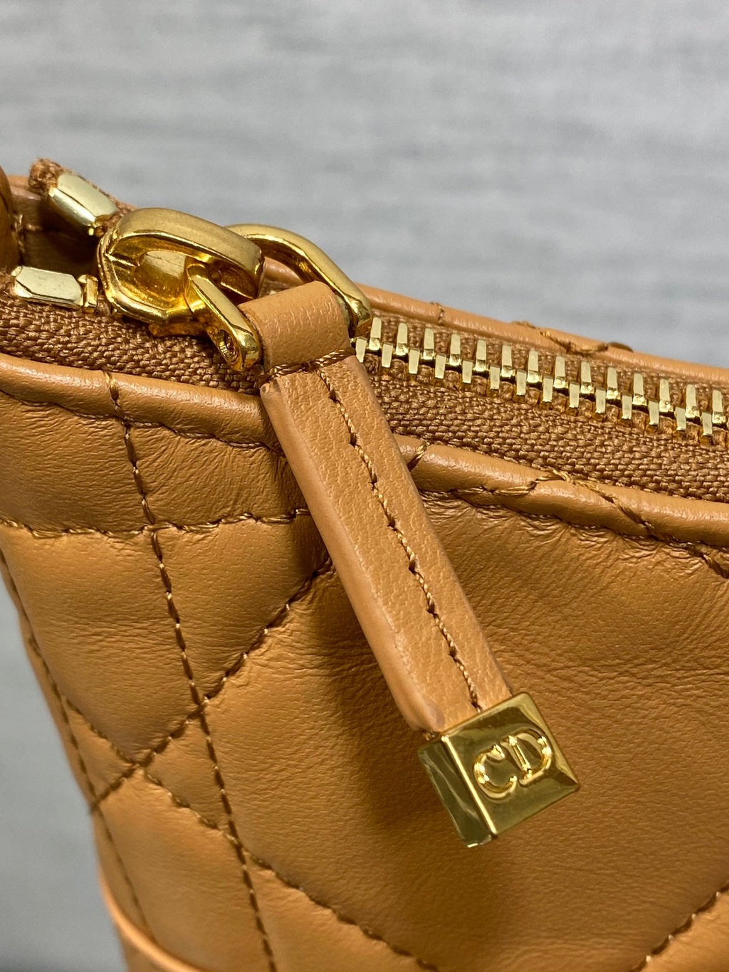 Dior 2025 Miss Caro Bag 18cm Tan Macrocannage Lambskin 272804