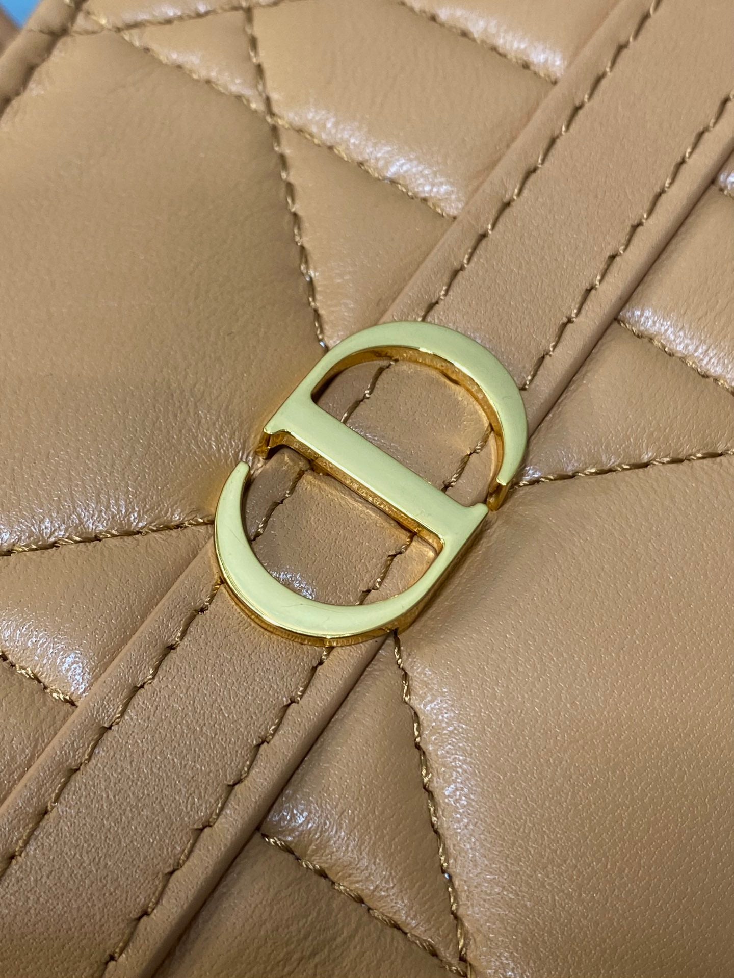 Dior 2025 Miss Caro Bag 18cm Tan Macrocannage Lambskin 272804