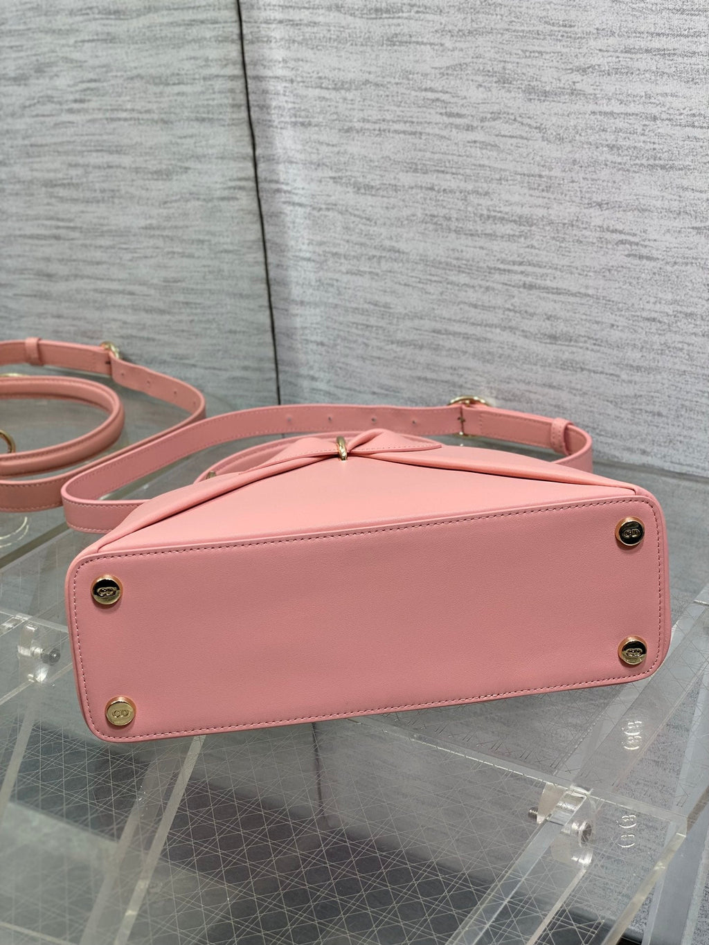 Dior 2025 Bow Bag 28cm Pink Leather 272507