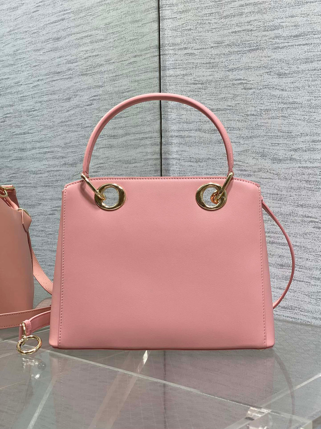 Dior 2025 Bow Bag 28cm Pink Leather 272507