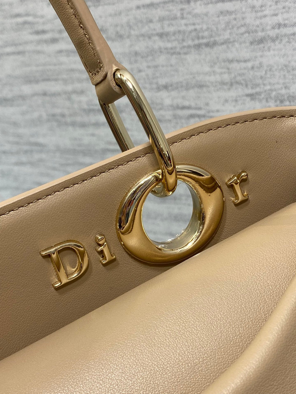 Dior 2025 Bow Bag 28cm Beige Leather 272513