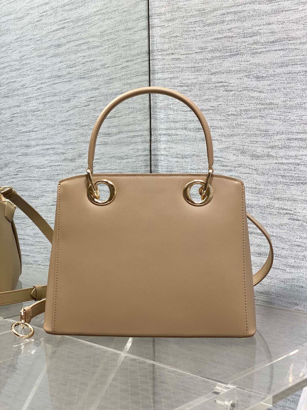 Dior 2025 Bow Bag 28cm Beige Leather 272513
