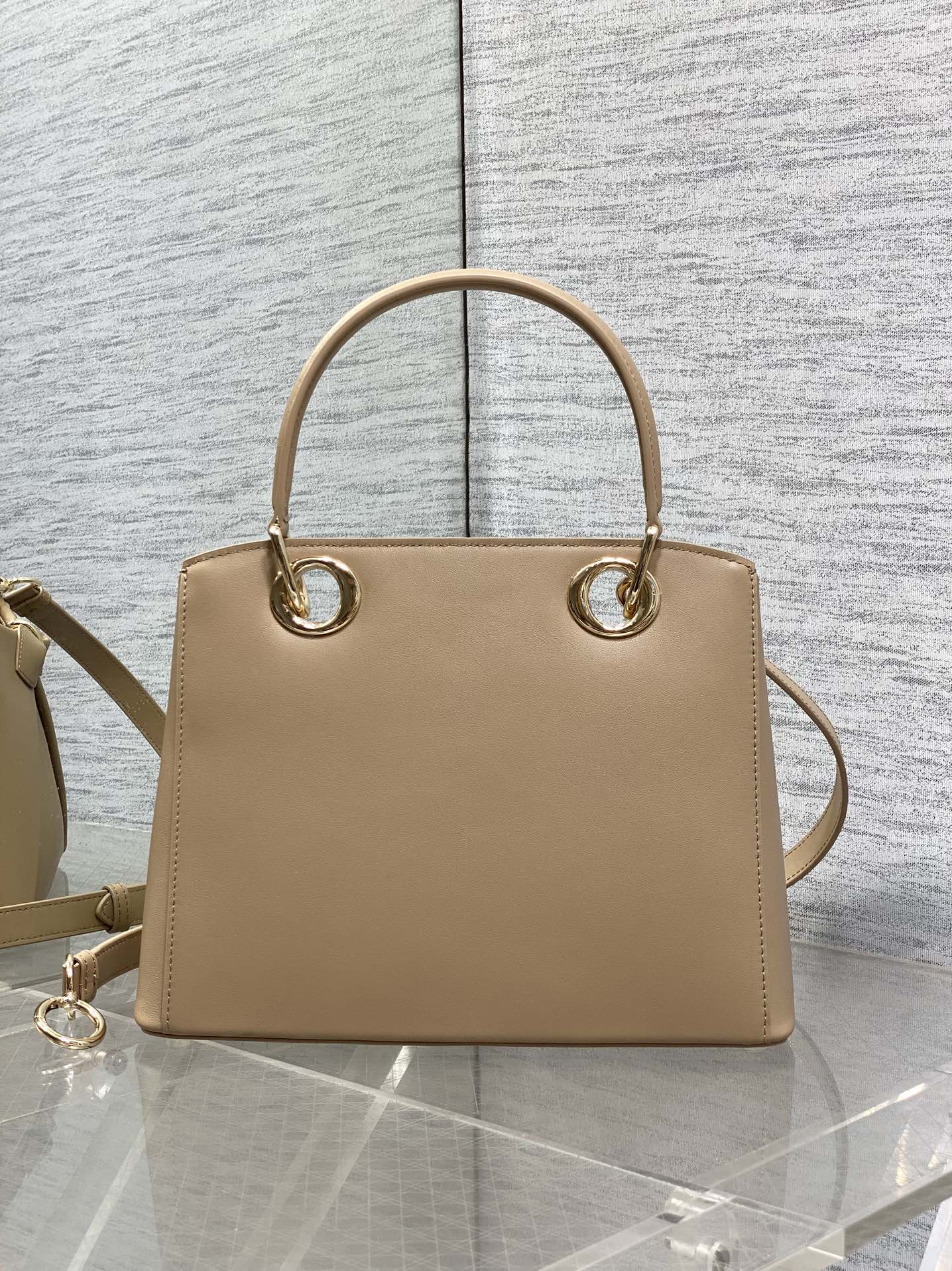 Dior 2025 Bow Bag 28cm Beige Leather 272513