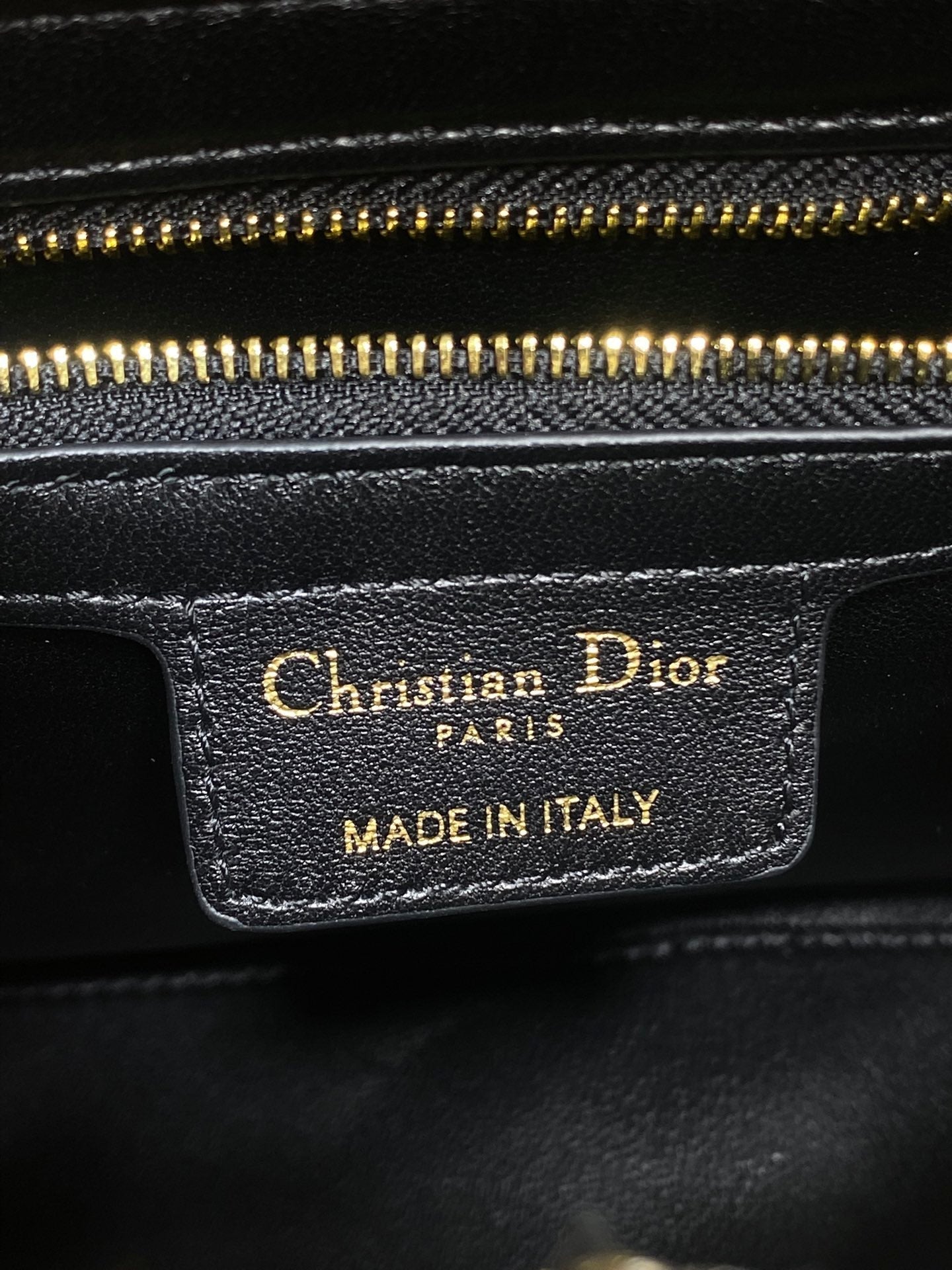 Dior 2025 Crocodile Pattern Bag 28cm Black Leather 272521