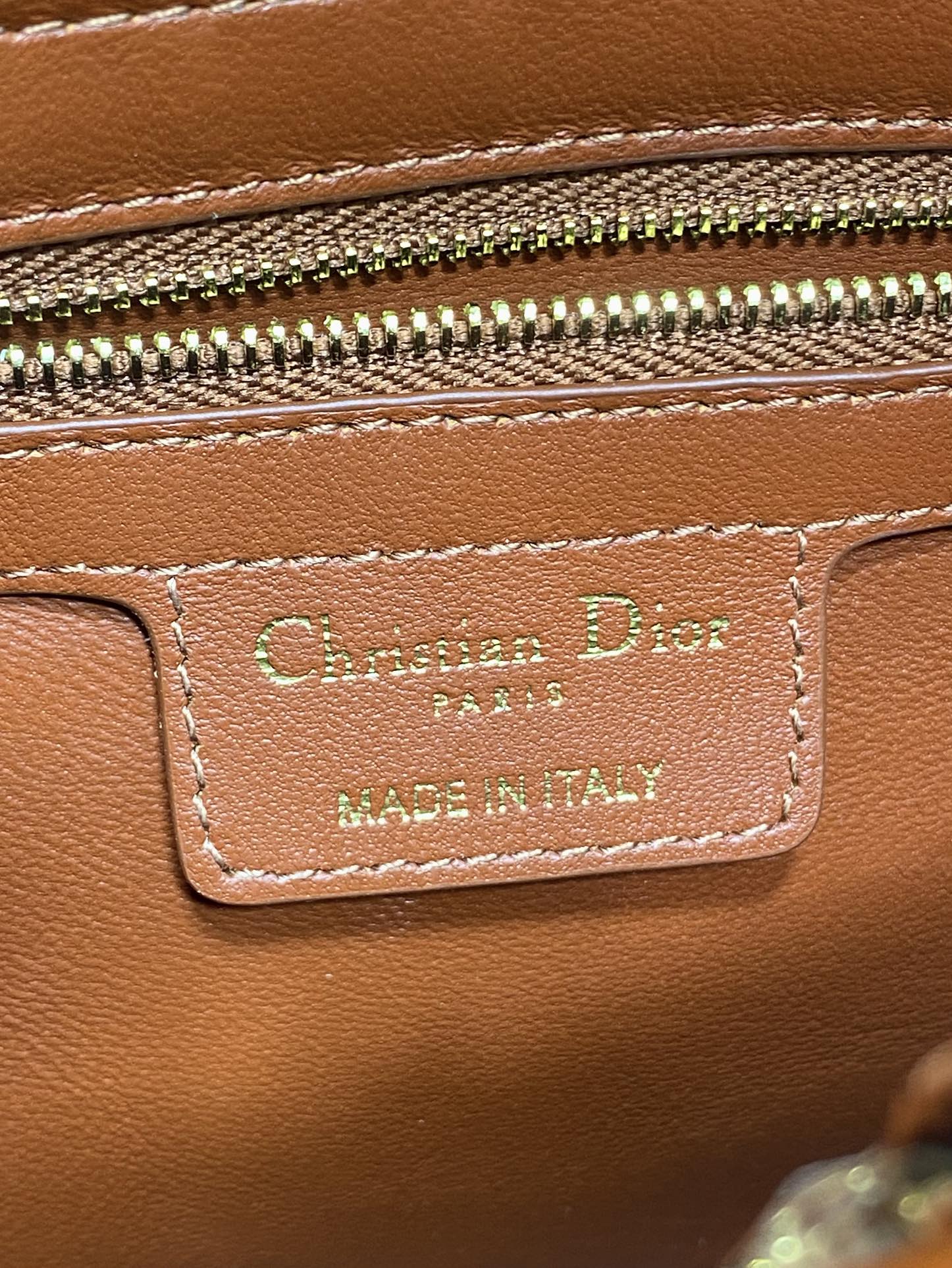 Dior 2025 Crocodile Pattern Bag 28cm Brown Leather 272523