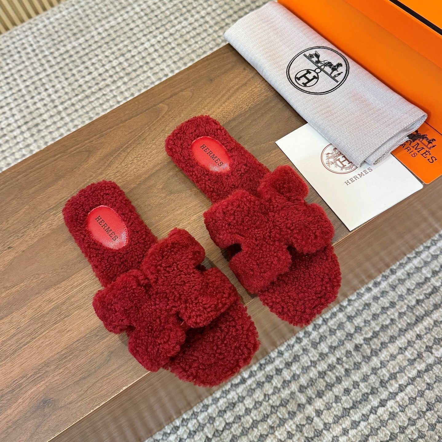 HM Oran Sandal Red Wool 543694