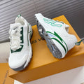 LV Runner Tatic Sneaker Green White Lace Technical Fabric 573942