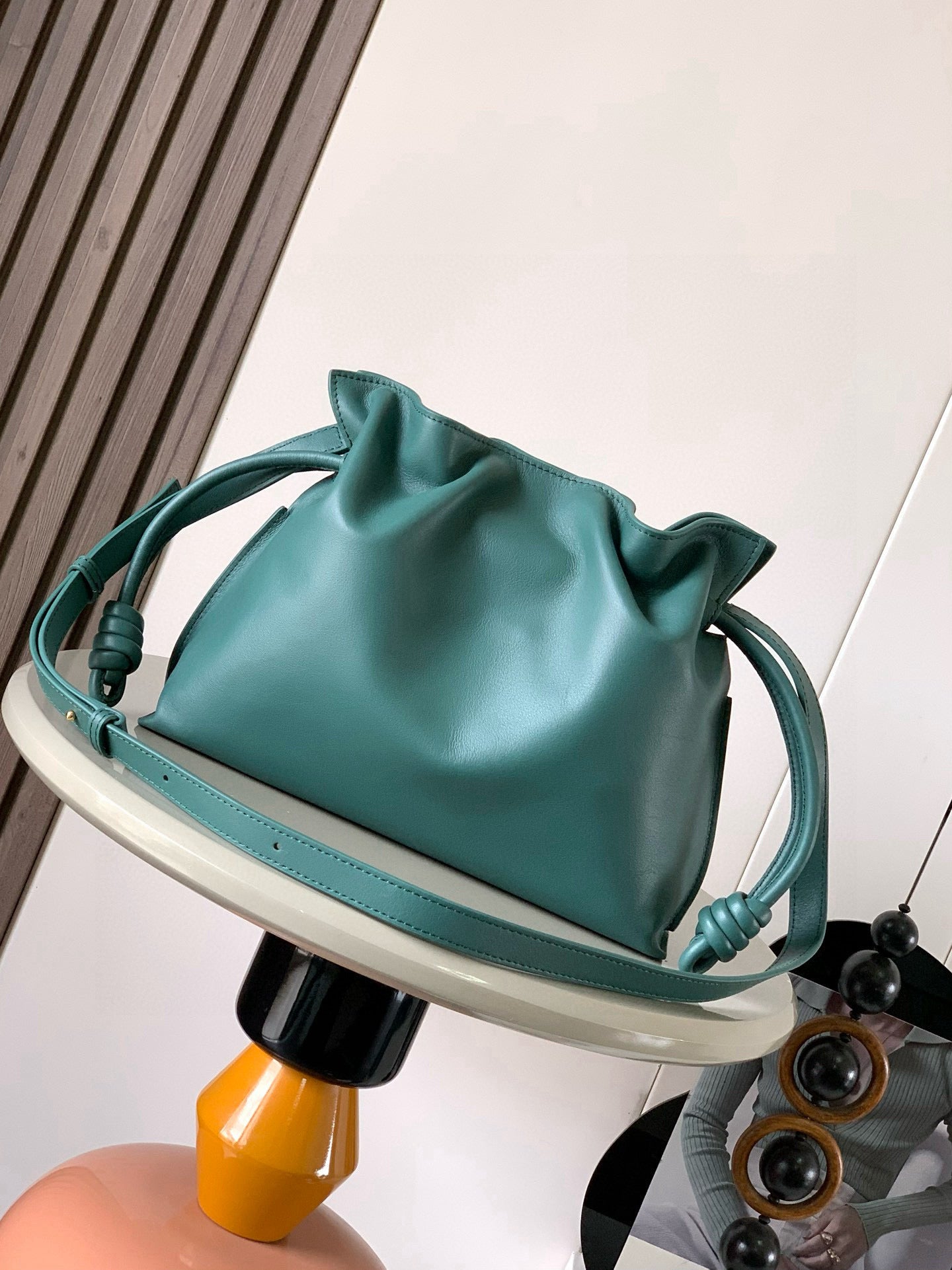 Loewe 2025 Flamenco Lucky Bag Forest Green Nappa Calfskin