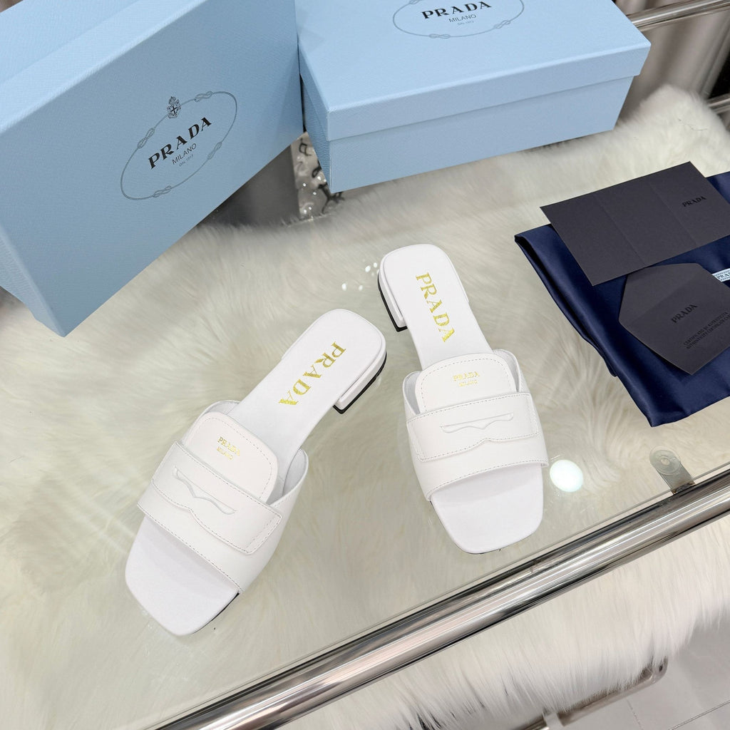 Prada 26SS Sandals 10mm White Leather 564169