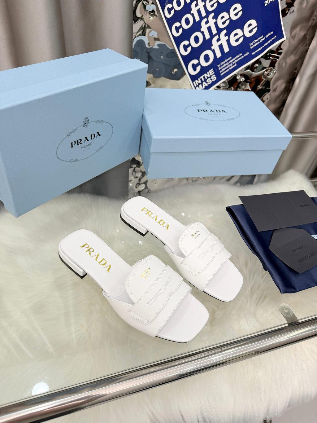 Prada 26SS Sandals 10mm White Leather 564169