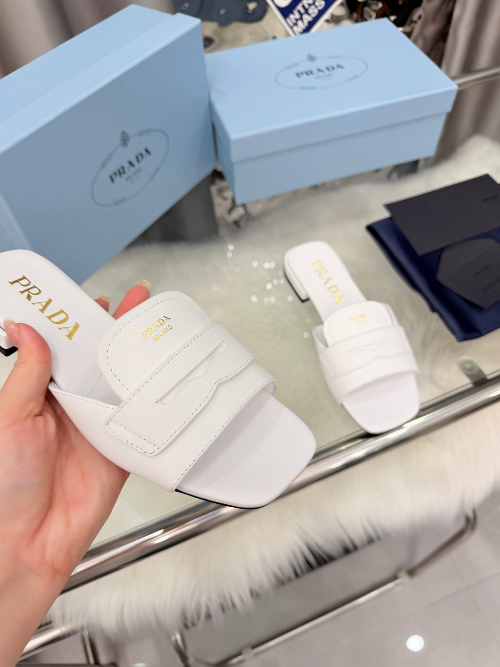 Prada 26SS Sandals 10mm White Leather 564169