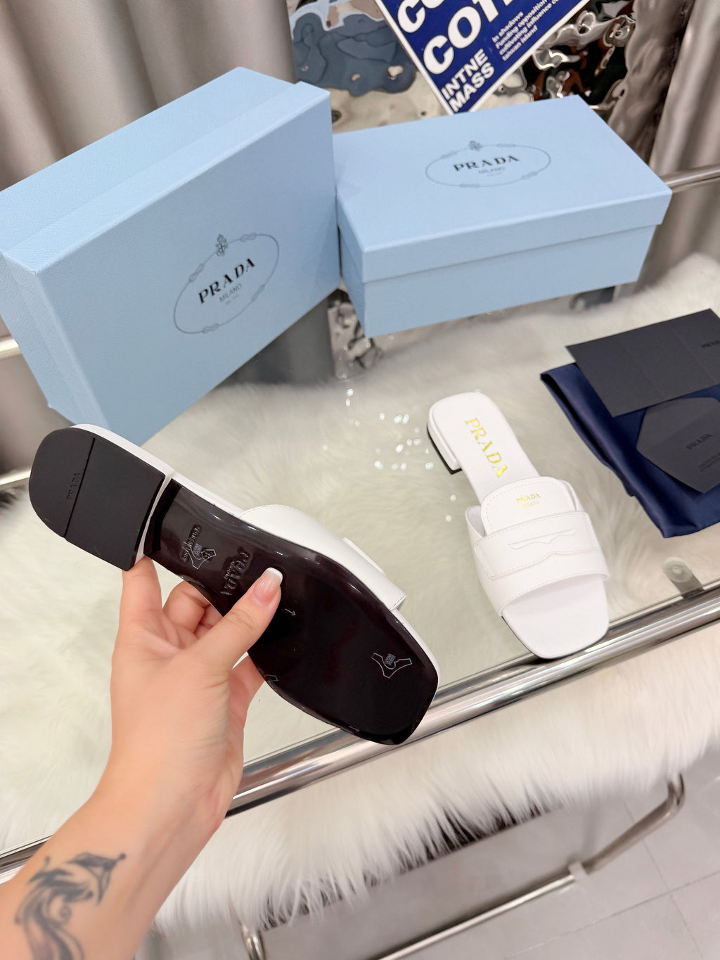 Prada 26SS Sandals 10mm White Leather 564169