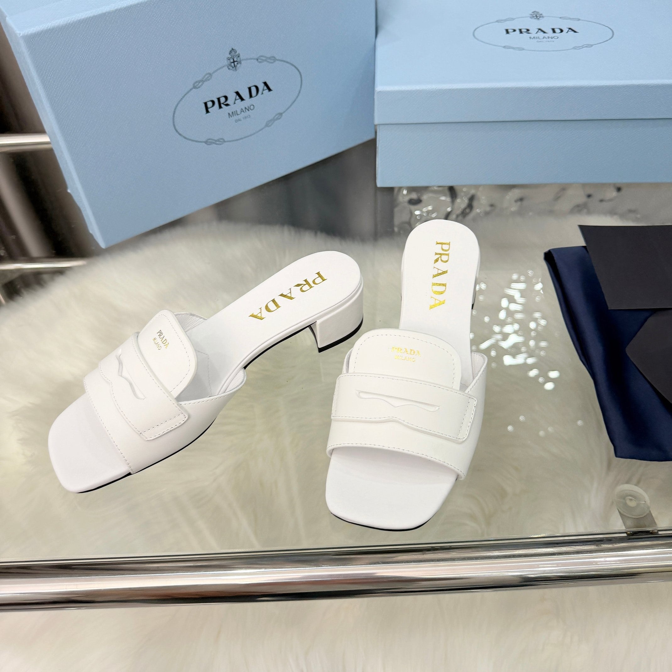 Prada 26SS Sandals White Leather 564173