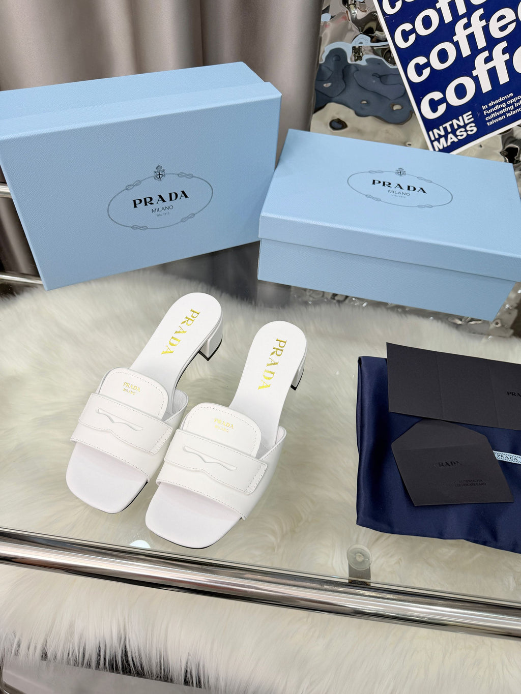 Prada 26SS Sandals White Leather 564173