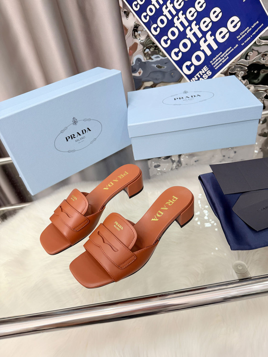 Prada 26SS Sandals Brown Leather 564172