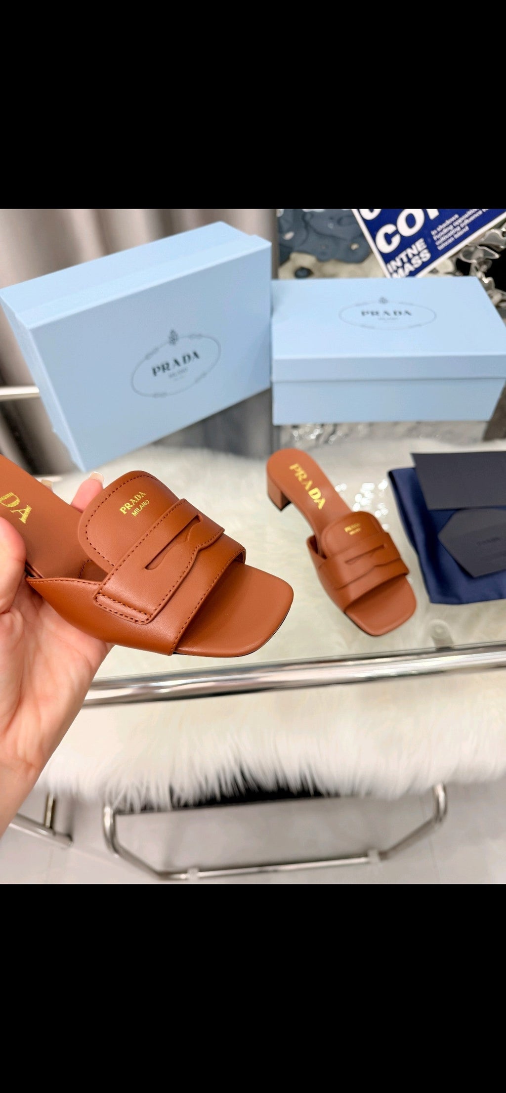 Prada 26SS Sandals Brown Leather 564172