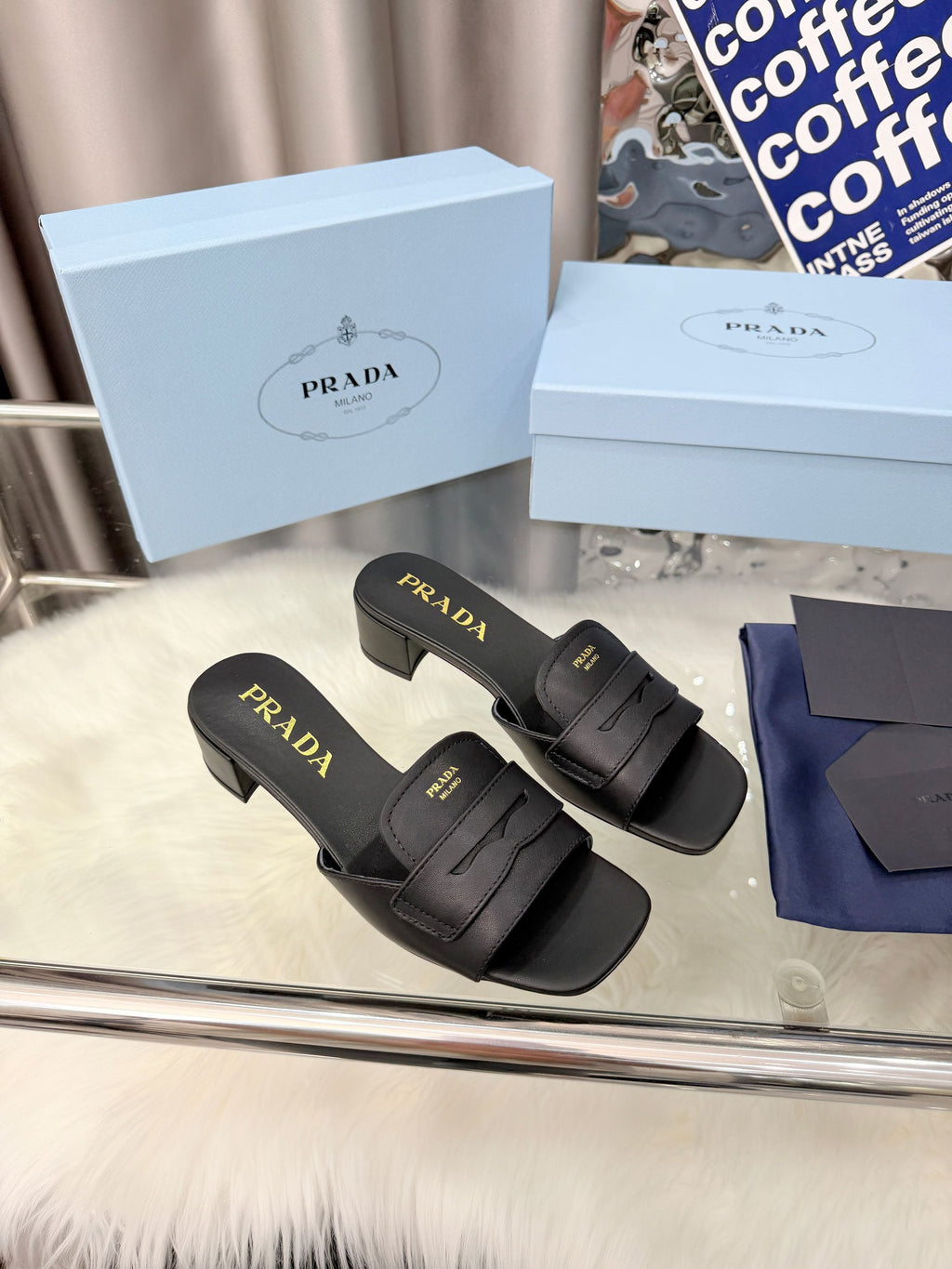 Prada 26SS Sandals Black Leather 564174