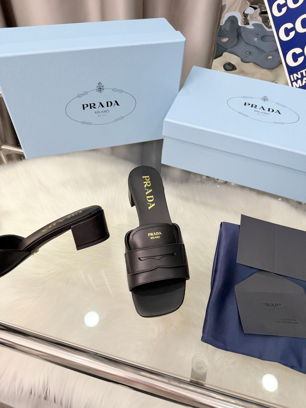 Prada 26SS Sandals Black Leather 564174