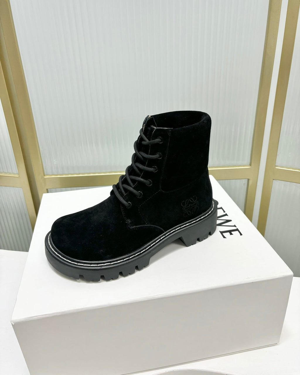 Loewe Sierra Boot Black Suede 549696