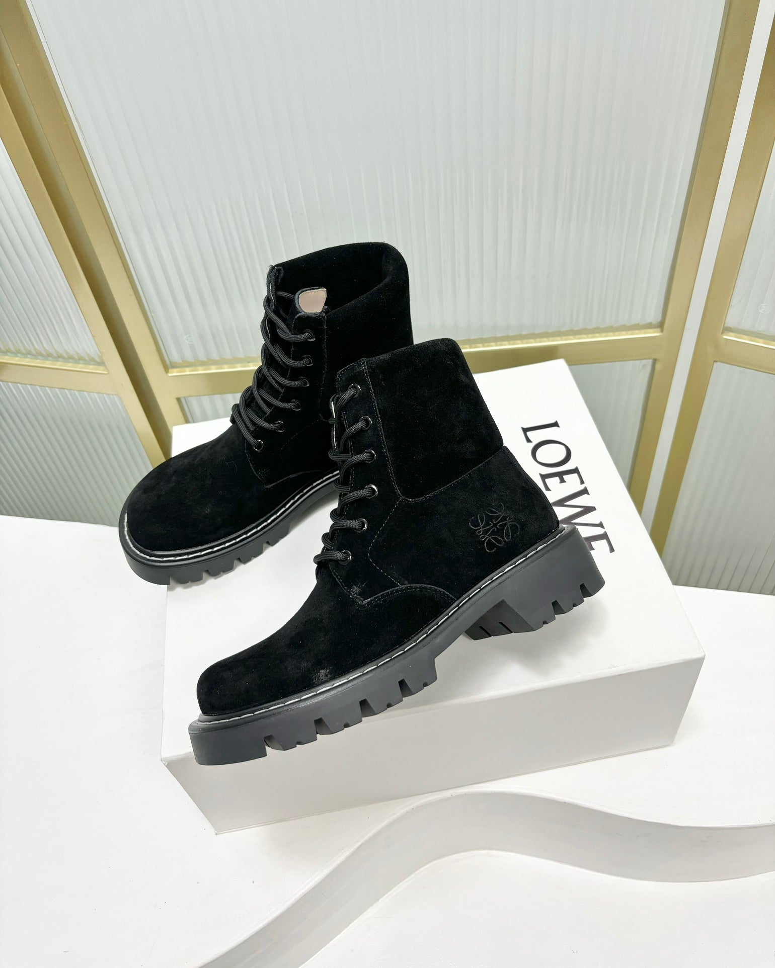 Loewe Sierra Boot Black Suede 549696