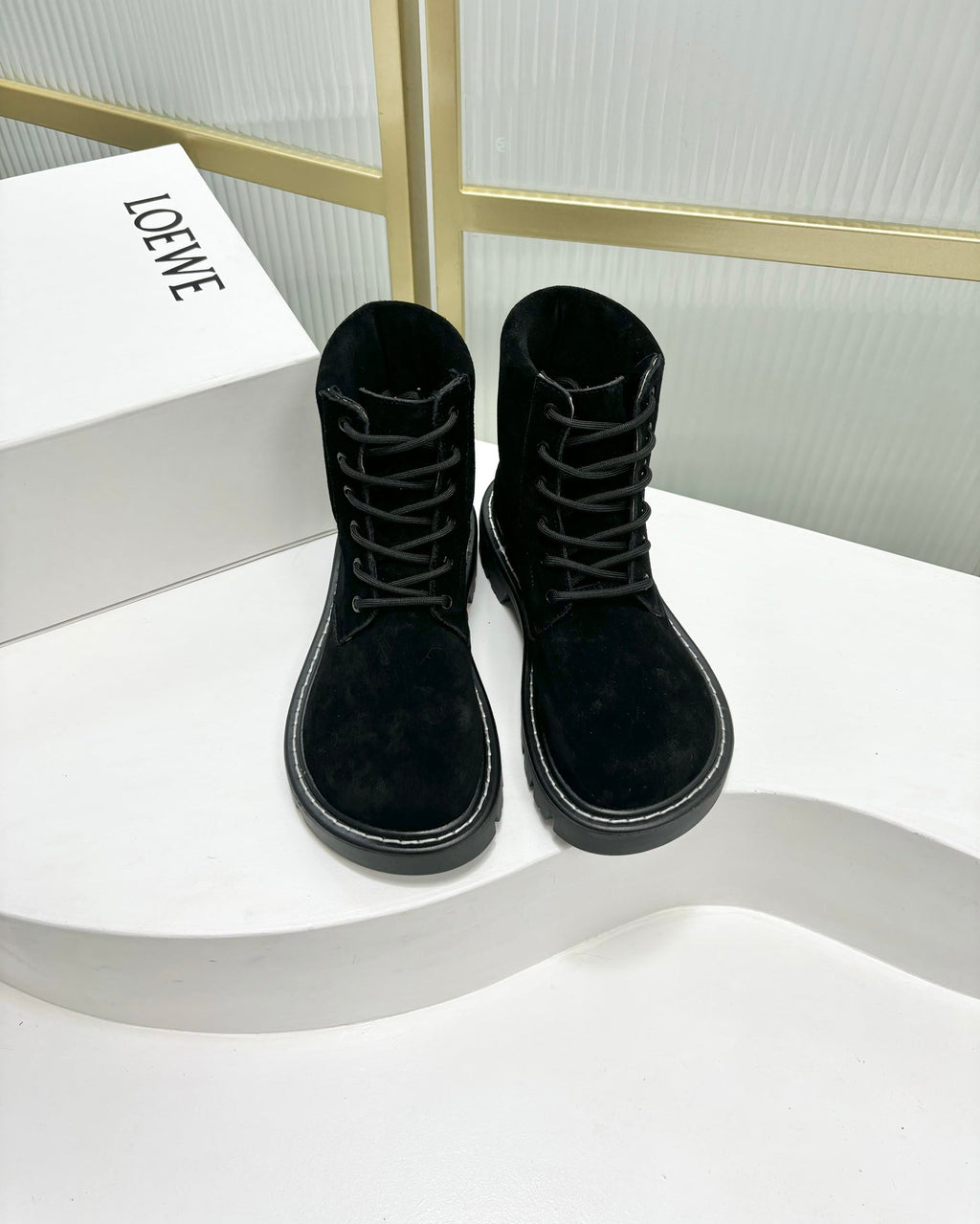 Loewe Sierra Boot Black Suede 549696