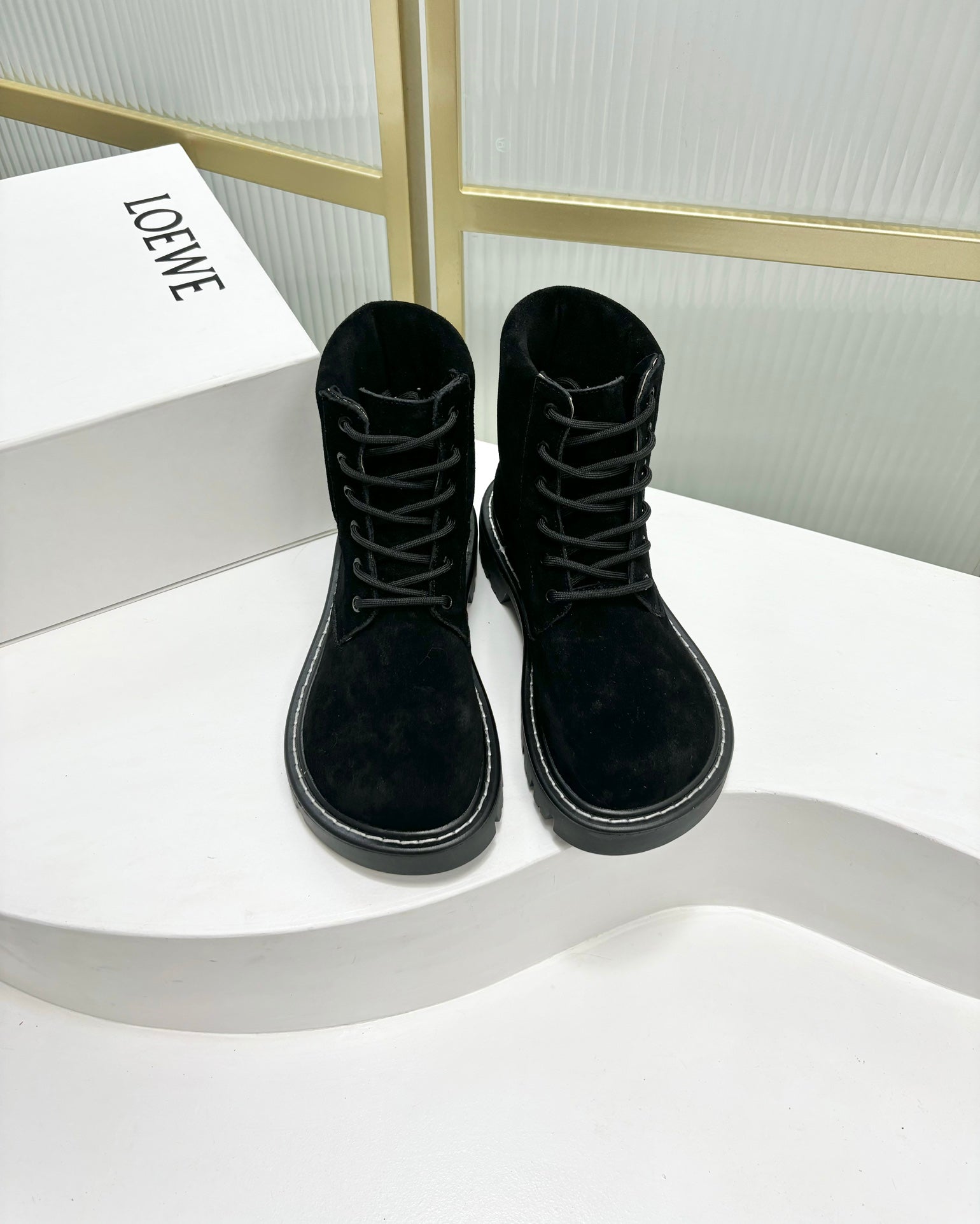 Loewe Sierra Boot Black Suede 549696
