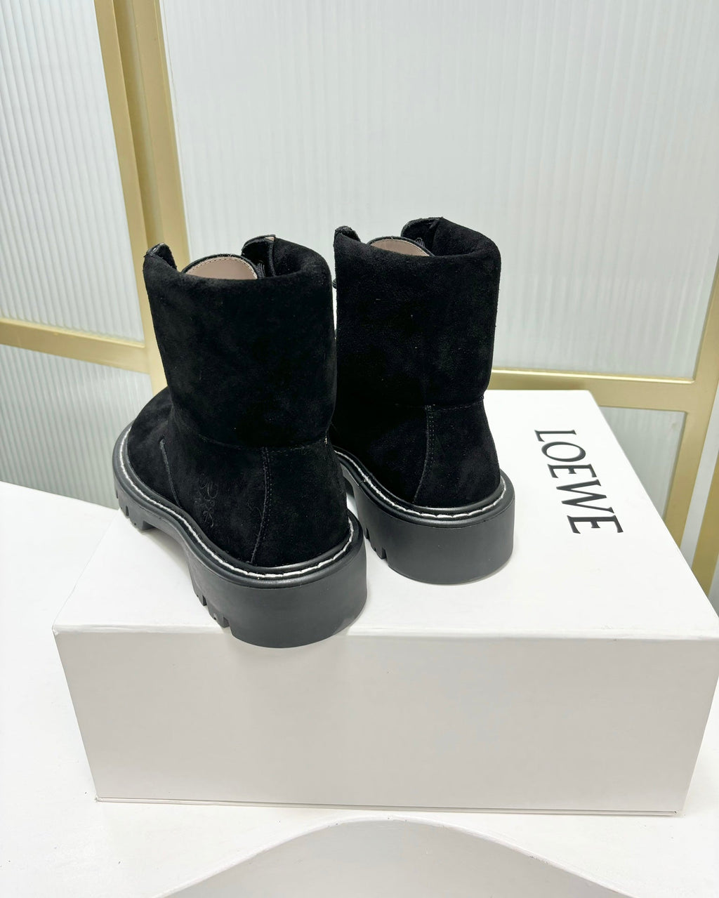 Loewe Sierra Boot Black Suede 549696
