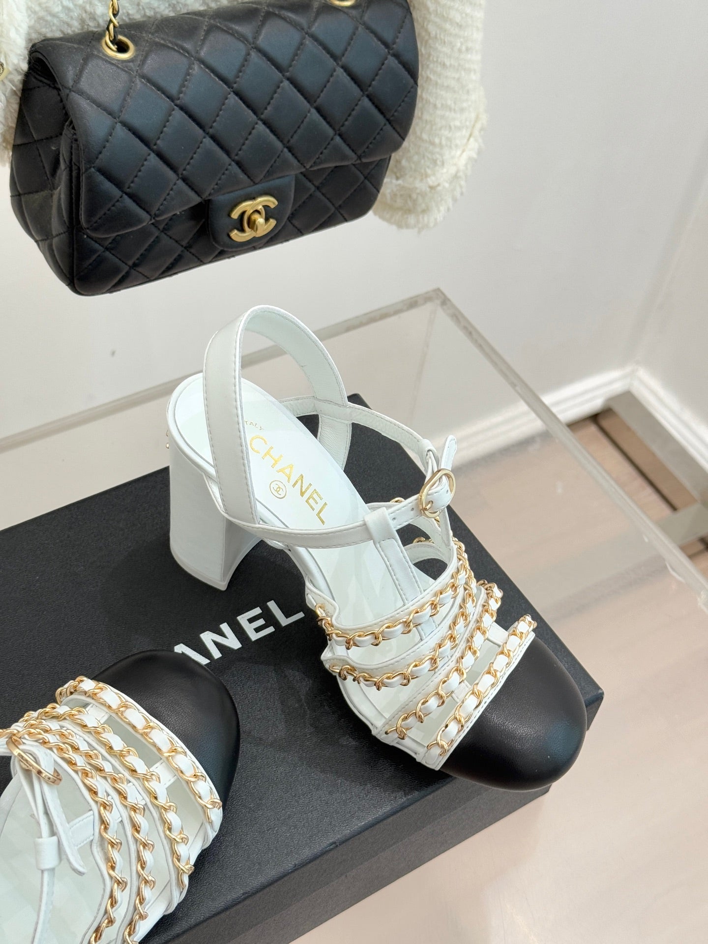 Cruise 25/26 Slingbacks 90mm Black White Lambskin