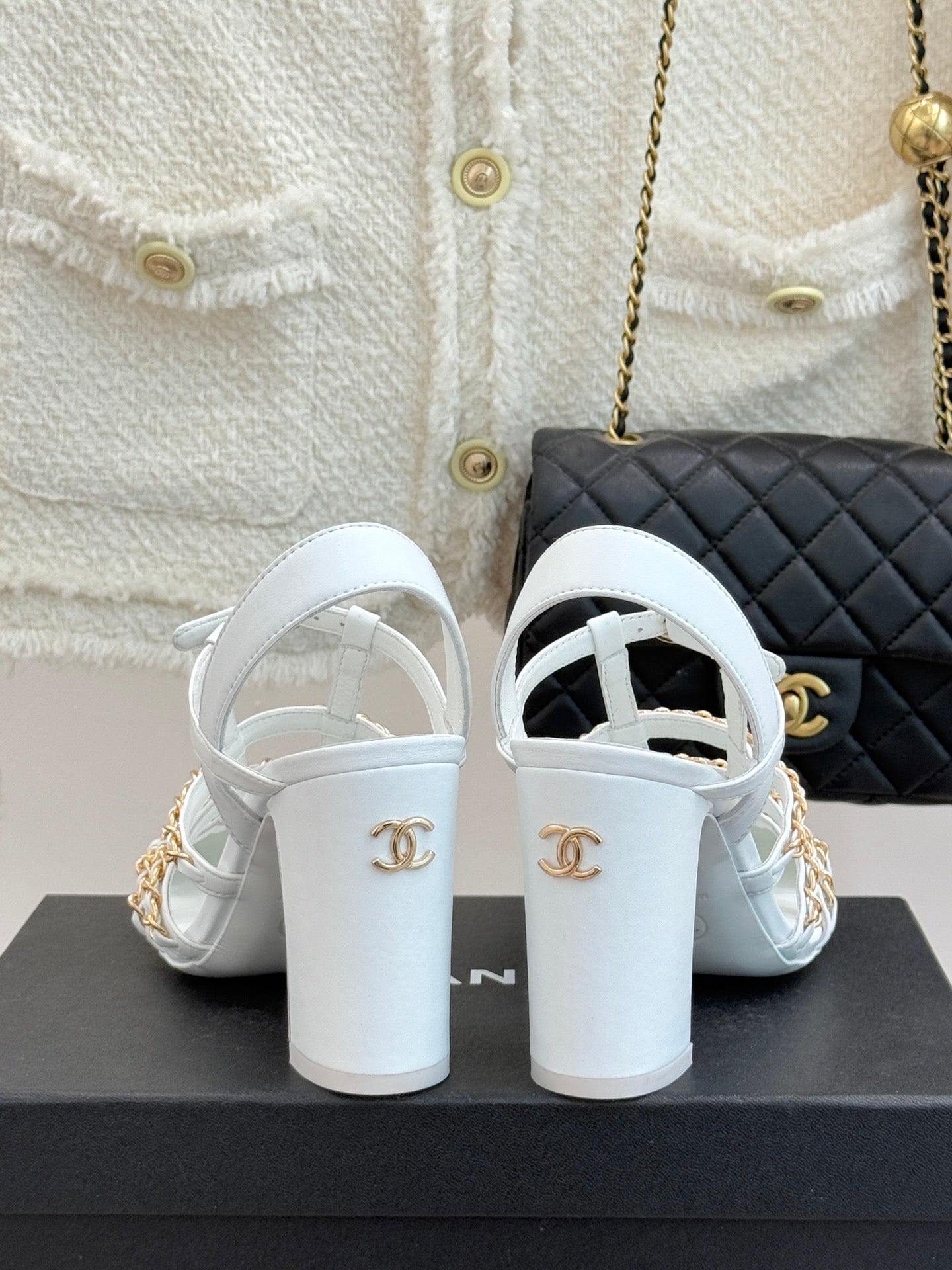 Cruise 25/26 Slingbacks 90mm Black White Lambskin