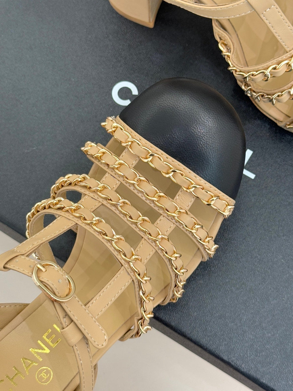 Cruise 25/26 Slingbacks 90mm Black Beige Lambskin