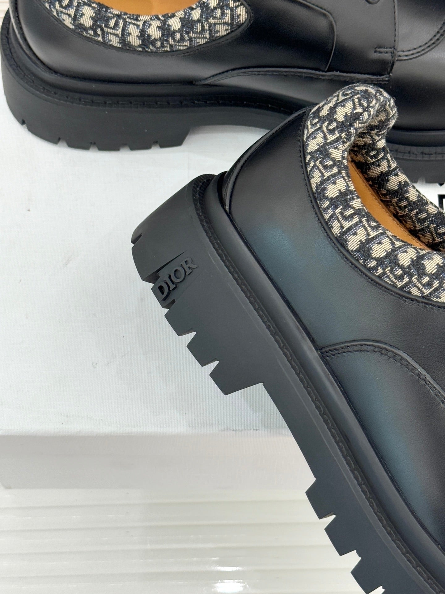 Dior Explorer III Derby Shoe Black Beige Calfskin Cotton & Technical Fabric