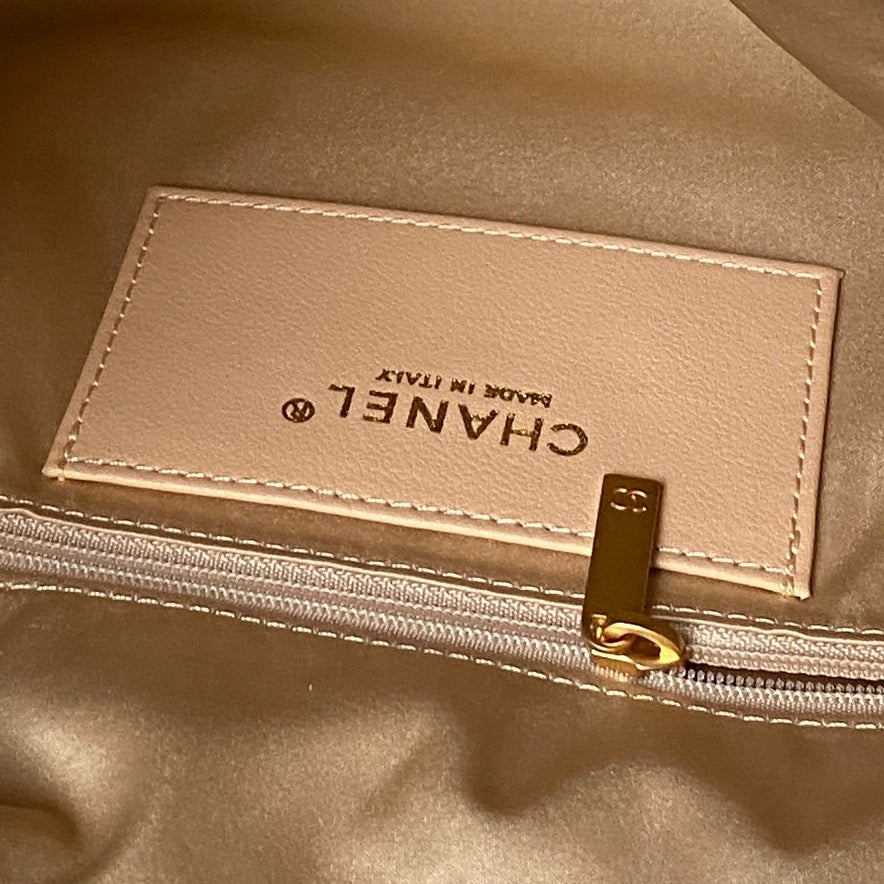 Chanel 2025 Bag 45cm Beige Calfskin 318233