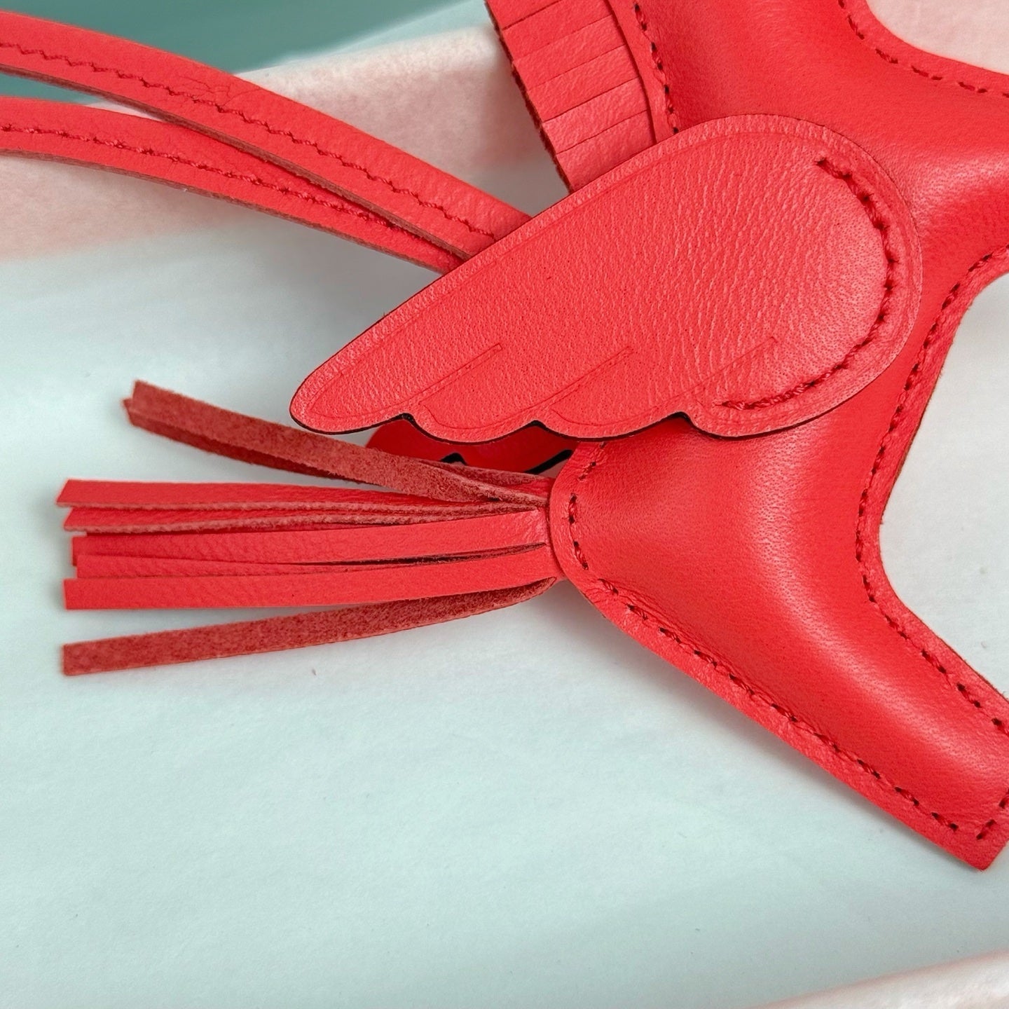 HM Rodeo Pegase PM Charm Red Lambskin