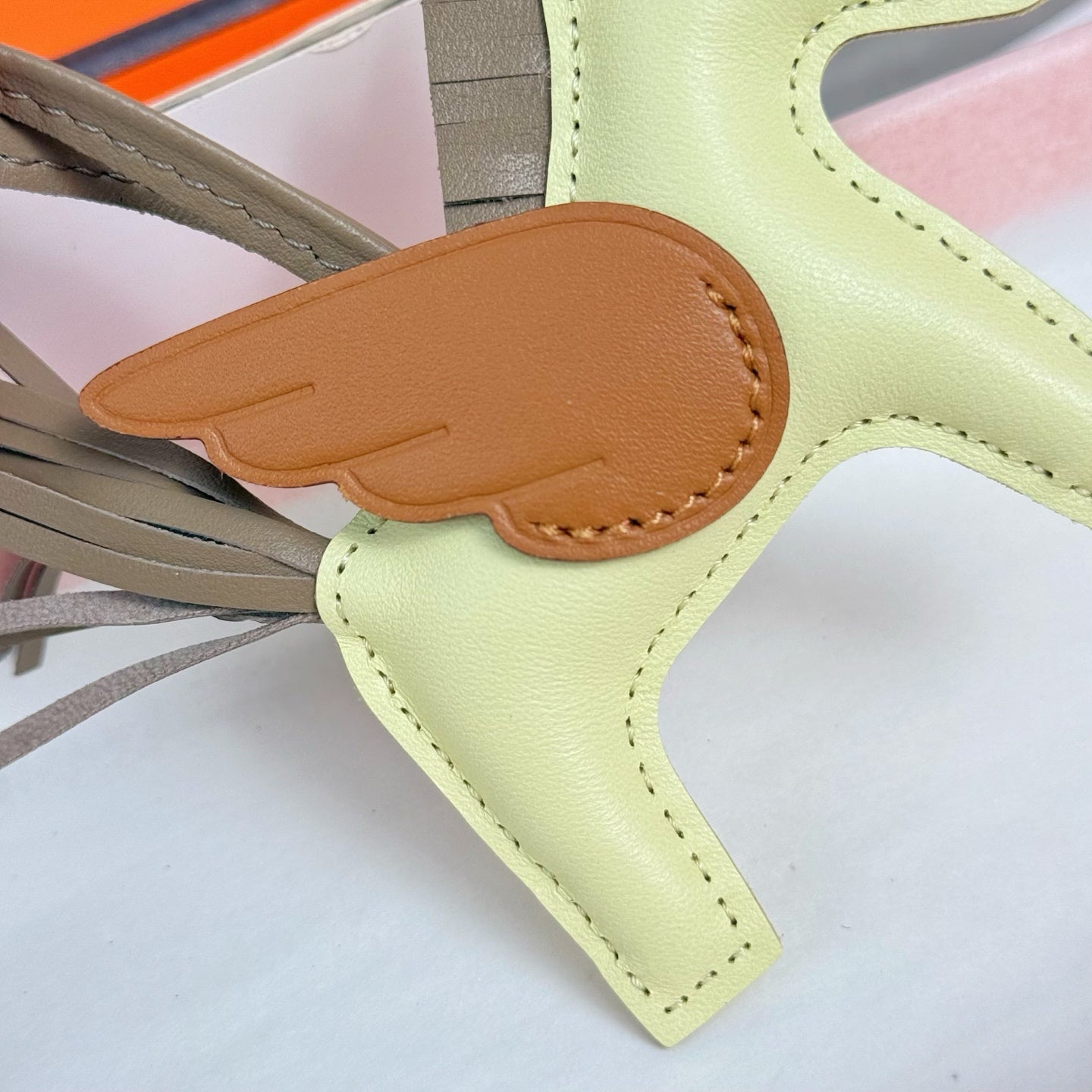 HM Rodeo Pegase PM Charm Light Yellow mix Brown Lambskin