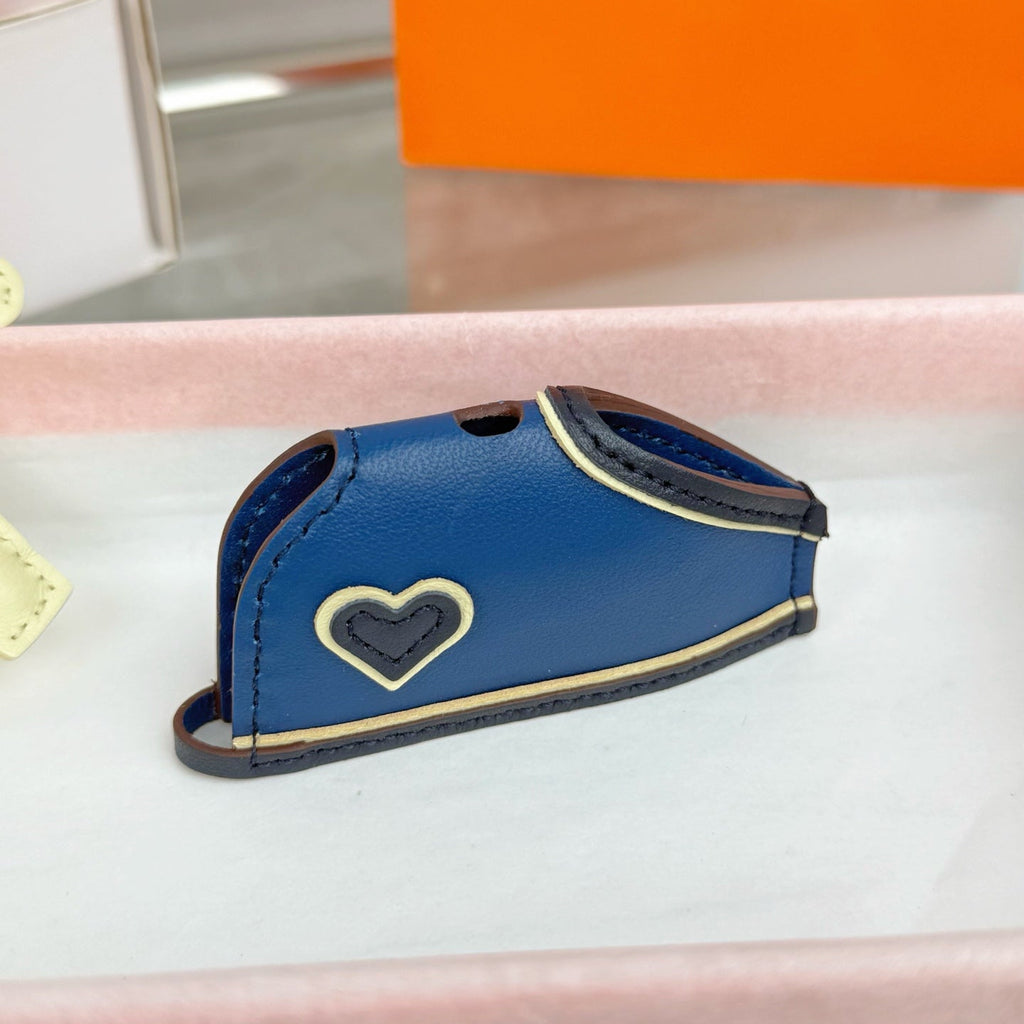 HM Rodeo Robeo Heart PM Charm Light Yellow mix Blue Lambskin