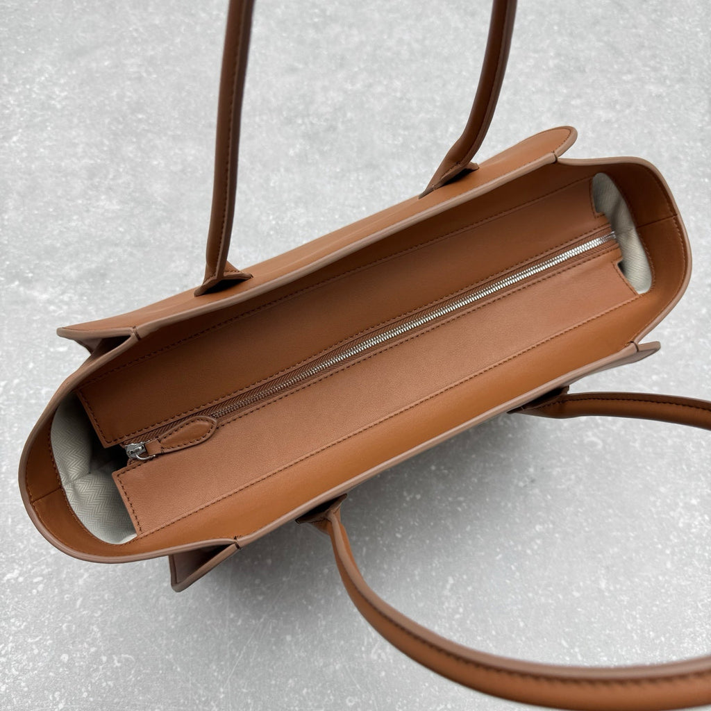 The Row 2025 Marlo 14 Bag 35cm Brown Leather