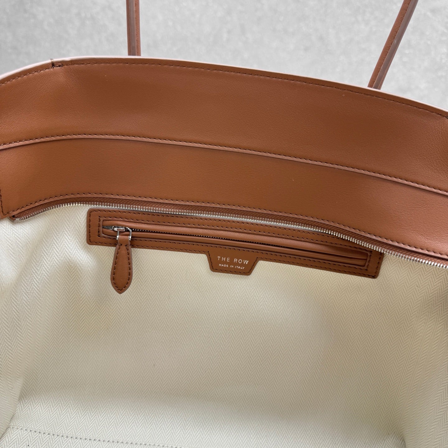 The Row 2025 Marlo 14 Bag 35cm Brown Leather