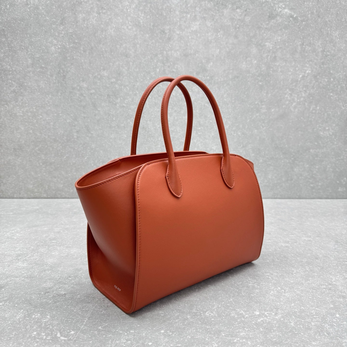 The Row 2025 Marlo 12 Bag 30cm Reddish Brown Leather