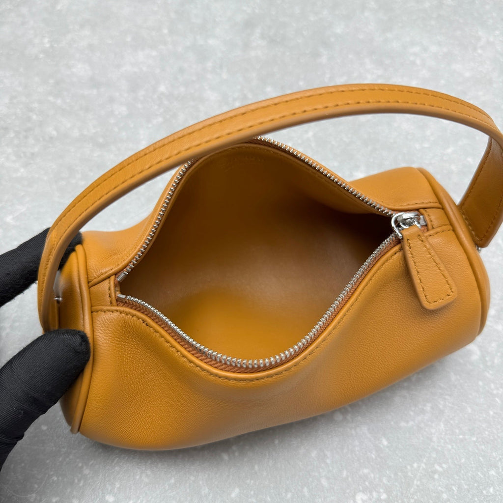 The Row 2025 Round 90's Bag Yellow Leather