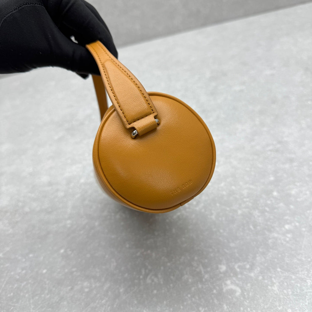 The Row 2025 Round 90's Bag Yellow Leather