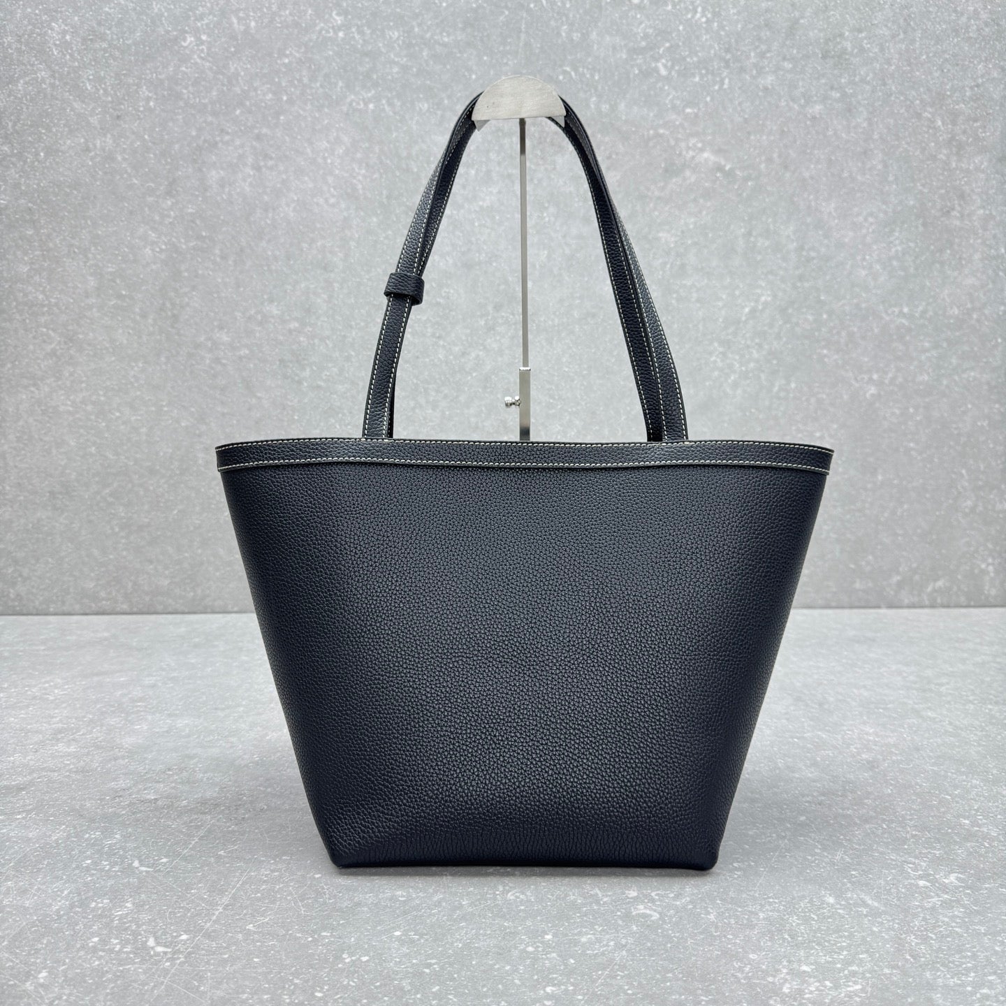 The Row 2025 Park Tote Stitch Bag Black 30cm Leather