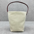 The Row 2025 N/S Park Tote Bag 30cm White Leather Canvas