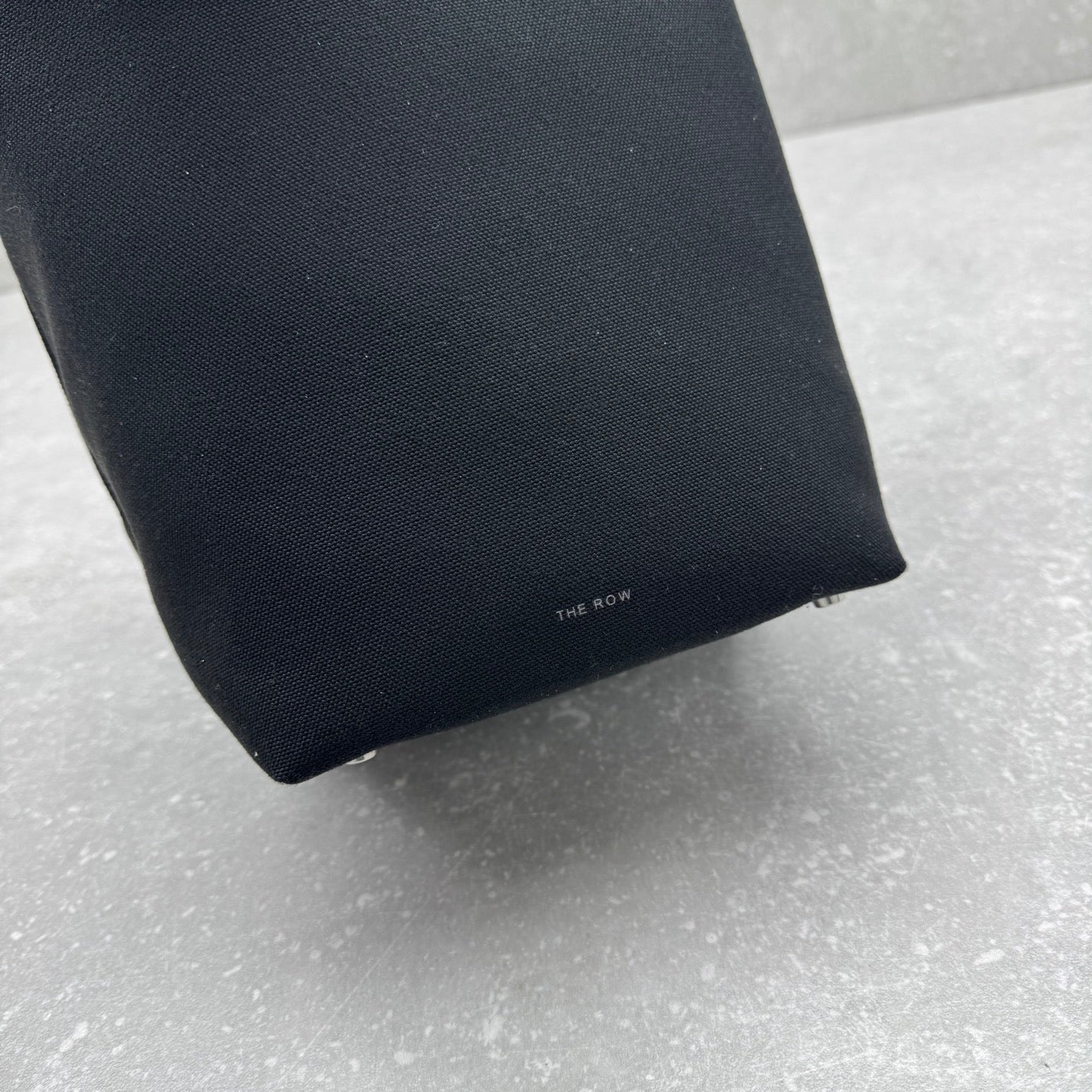 The Row 2025 N/S Park Tote Bag 30cm Black Leather Canvas