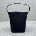 The Row 2025 N/S Park Tote Bag 30cm Black Leather Canvas