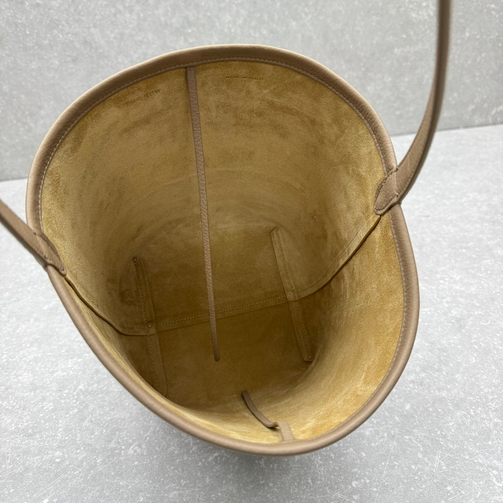 The Row 2025 N/S Park Tote Bag Milk Tea Calfskin